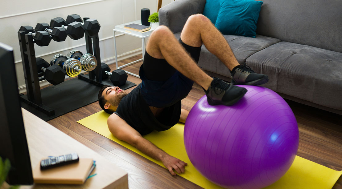 Stability Ball Hip Hamstring Extension: How and Training